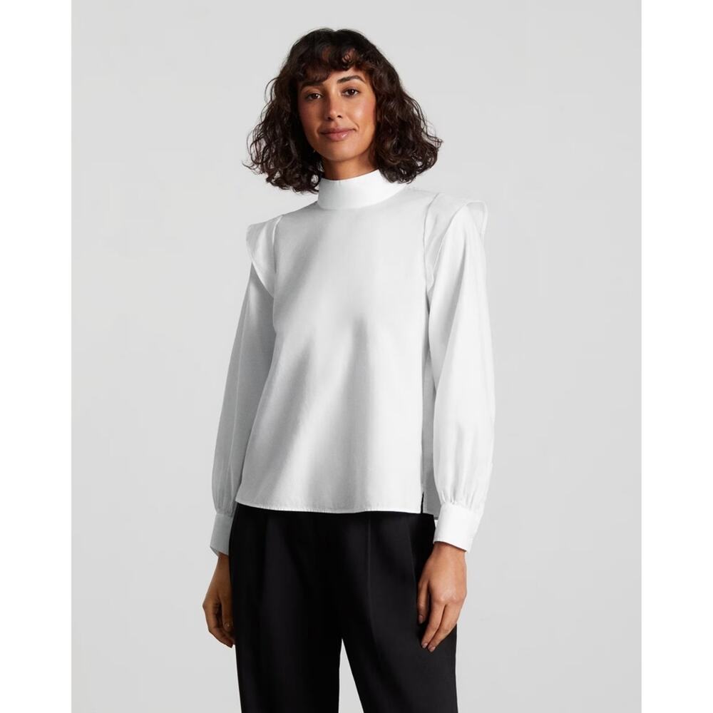 NWT Everlane The Wing-Shoulder Mockneck Top Size 14